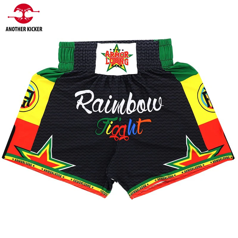 Muay Thai Printing Bo Mens Womens Quick Dry Shorts Kickbo Combat Sparring Mixed Martial Arts MMA Clothing