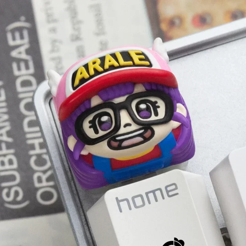 Anime Keycaps Arale Personality Various Cute Handmade Resin Key Caps Mechanical Keyboard Replacement Keys Gamers PC Accessories