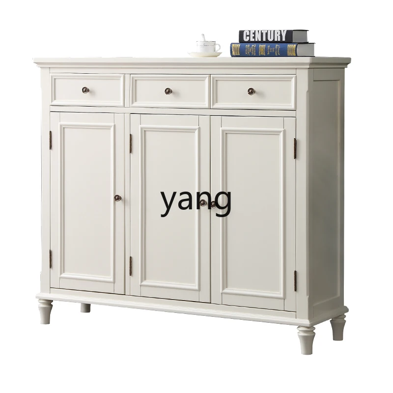 

LTT American solid wood shoe cabinet household dust storage locker door entrance entrance cabinet