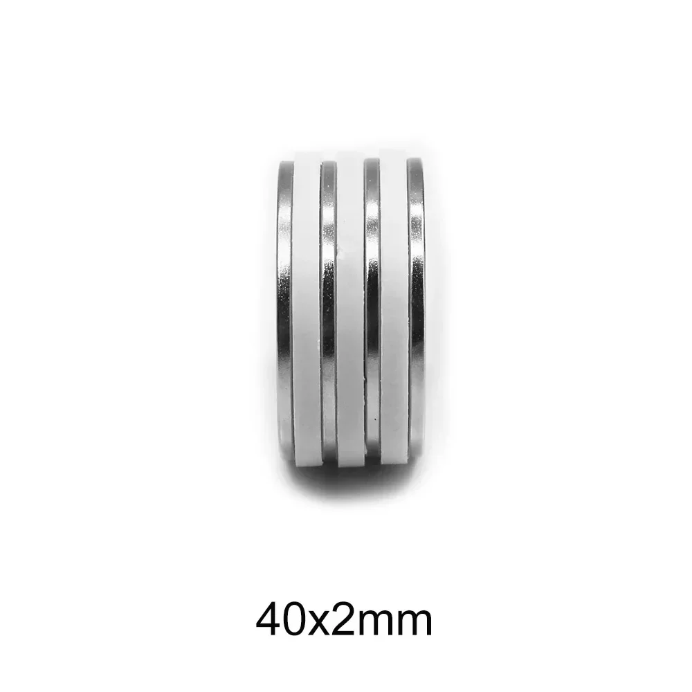 40x2 Powerful Strong Magnets 40mm x 2mm Permanent Neodymium Magnets 40x2mm Round Big Magnet Belt with 3M self - adhesive 40*2