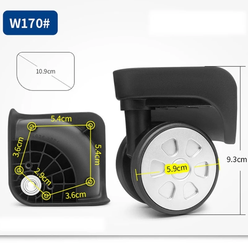 Ruedas equipaje repuesto, ruedas maleta portátiles, cubierta carrito giratoria para equipaje, rueda equipaje para