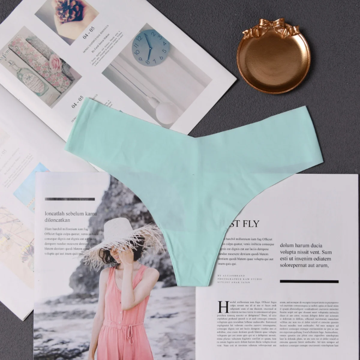 Women ruffles Underwear Invisible Seamless T Panties G-String Female Sexy Thongs Intimates Lingerie Ladies Briefs 1pcs abc01 image 3