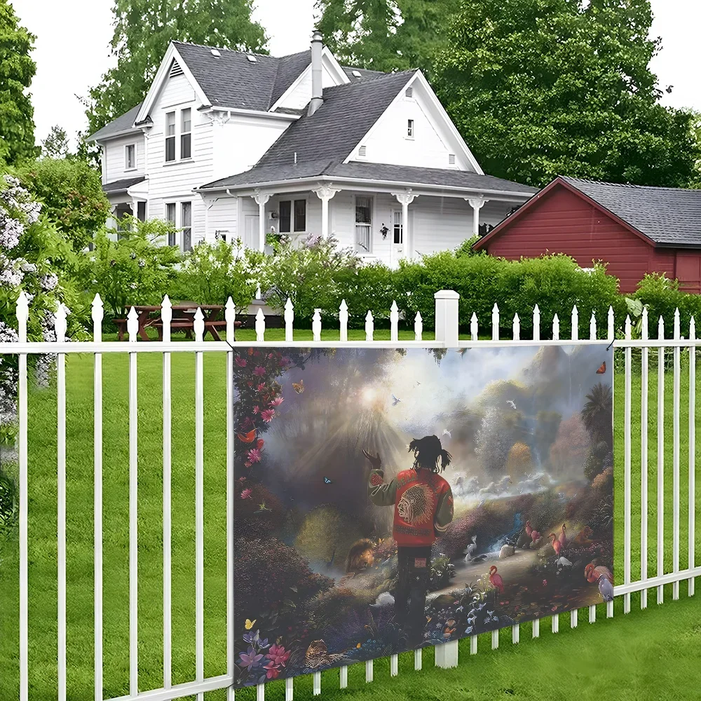 Chief Keef In The Garden Of Eden Wall Hanging Flag Custom Flags Wall Hanging Tapestry Outdoor Decorative flag Background Blanket