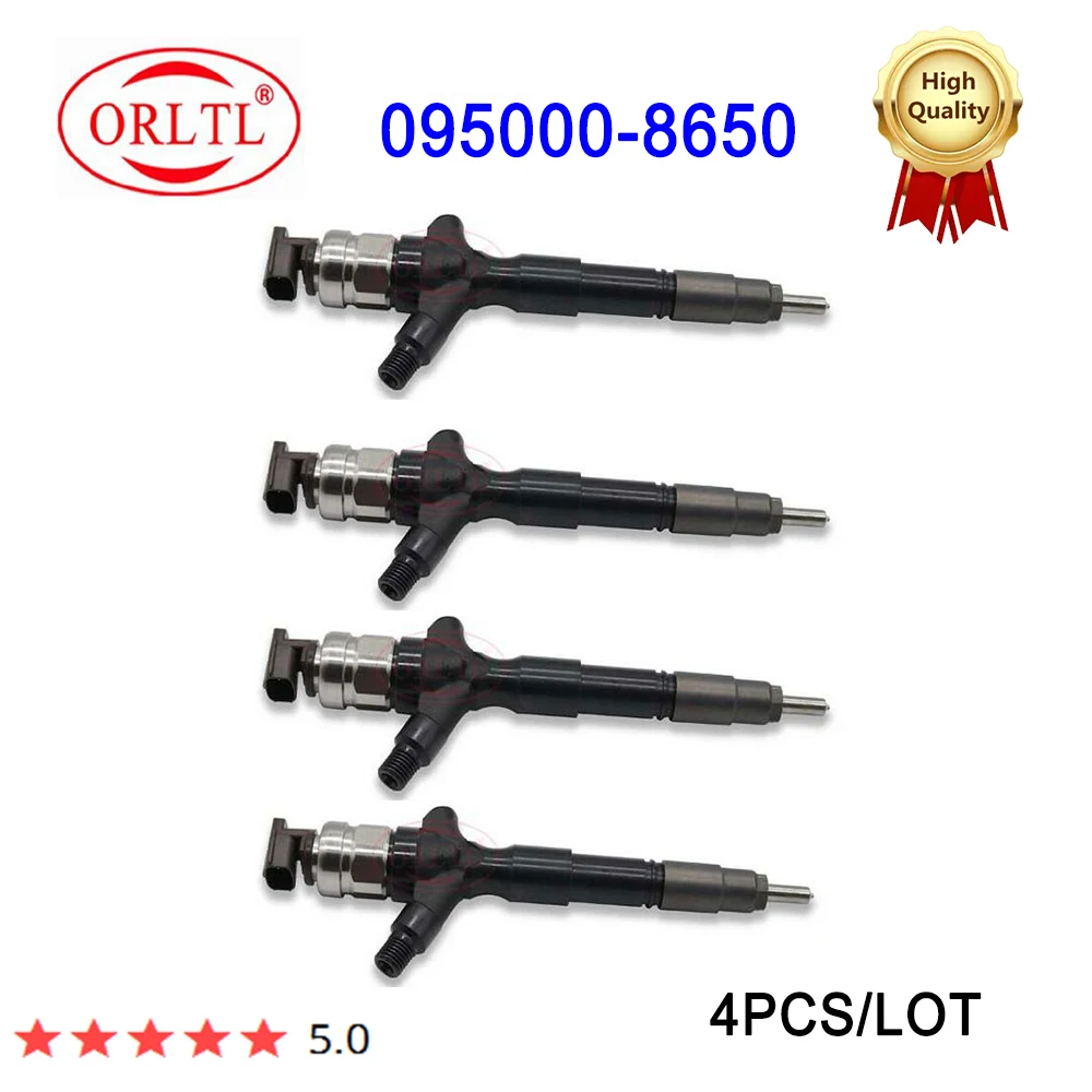 

4PCS 095000-8650 Common Rail Diesel Fuel Injector 0950008650 Fits For Toyota Hilux Hiace 1KD 2KD-FTV 23670-30370 23670-30240