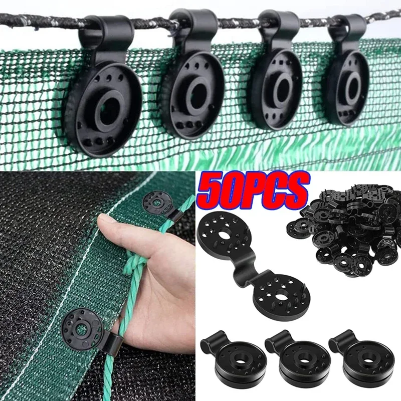 50pcs Shade Cloth Clips Shade Fabric Clamps Grommets for Net Mesh Cover Sunblock Fabric In Garden Backyard Greenhouse Wholesale