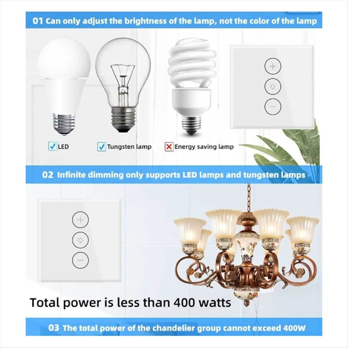 T35C US Standard Smart WiFi Life LED Dimmer Switch Wireless Touch Dimming Wall Switch Works with Home