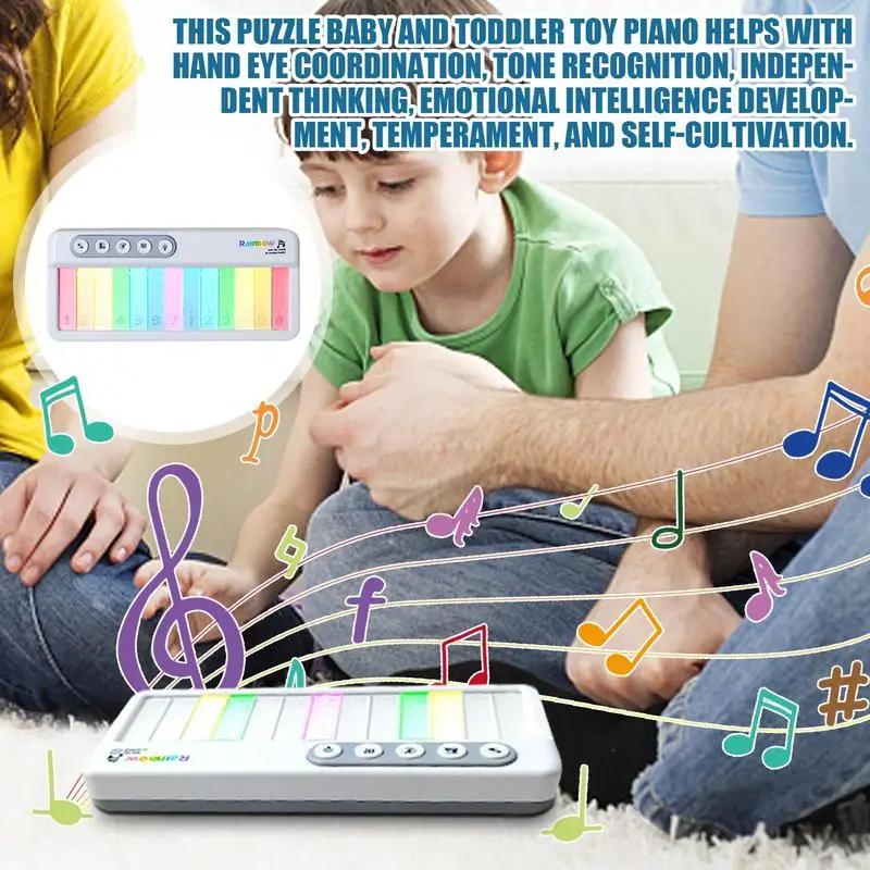 Brinquedo de instrumento musical com luzes para crianças, brinquedo de piano musical para meninas, brinquedo educativo para crianças, 5 em 1