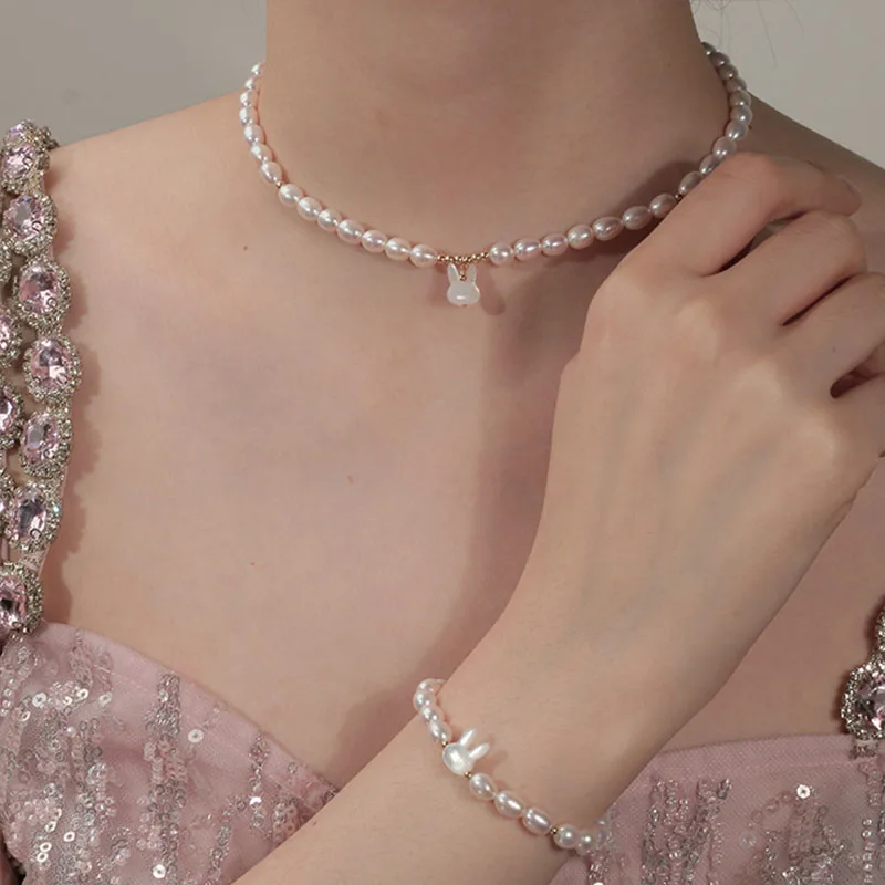 

CINSY Pendants Jewelry For Women Collares Para Mujer Trending Products Chains Necklace For Women Necklaces Pearl Bunny Necklace