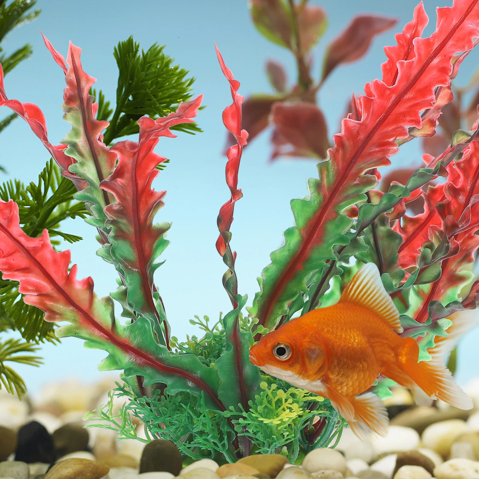 

2Pcs Safe Plastic Aquatic Plants for Fish Tank Decoration Betta Fish Aquarium Plants