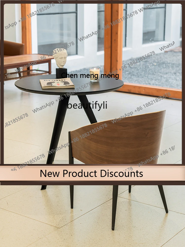 

scandinavian Dining Chair Western Restaurant Cafe Solid Wood Backrest Chair Italian Minimalist Modern Household Chair H