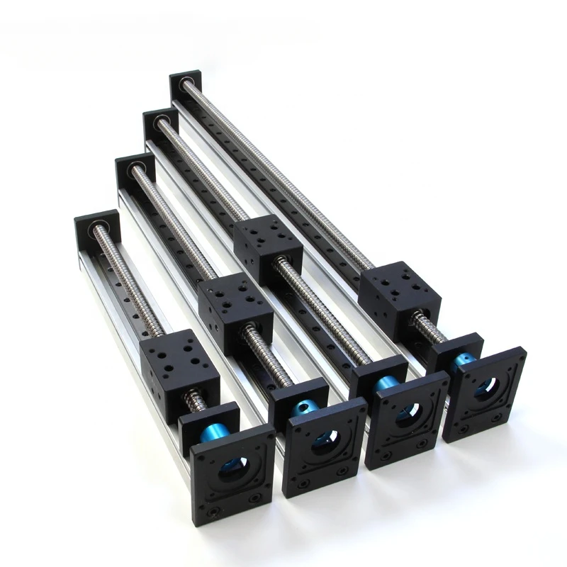 Good quality 600mm stroke stepper motor driven ball screw aluminum linear slider guide rail for motorized xy table