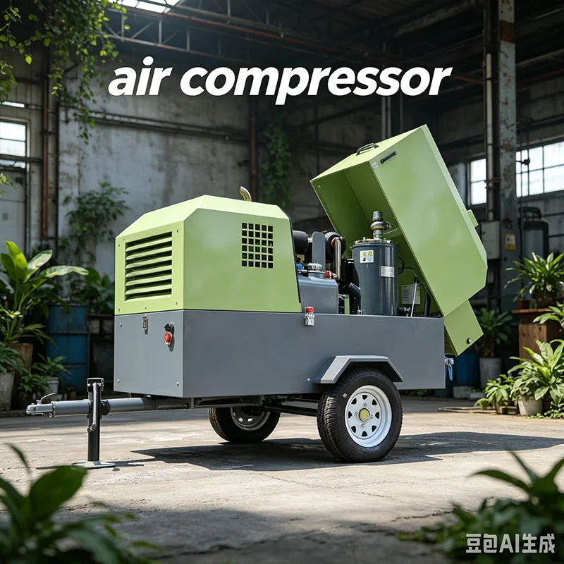 High Altitude Diesel Trailer Screw Air Compressor 310CFM10bar for Plateau Mining Mountain Rock Drilling Machine