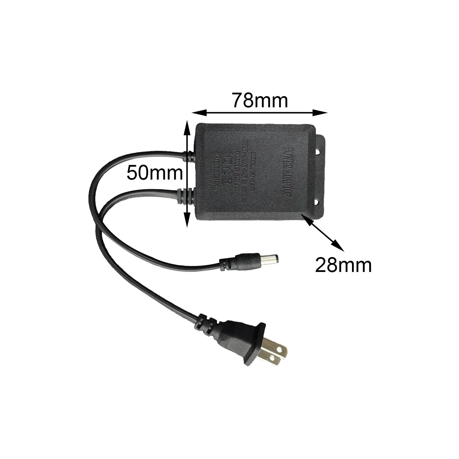 AC Charger Power Adapter Transformer, Sturdy cabo de alimentação para Router, Switch, CCTV, câmera, LED Strip Lights, 12V, 2A