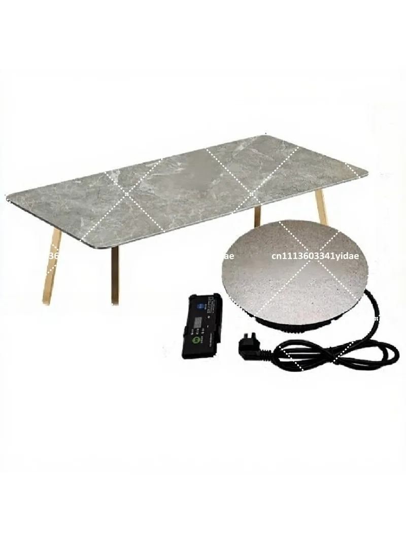 2000W Built-in Induction Cooktop Hidden Stove for Hot Pot Round Square Table Remote Control