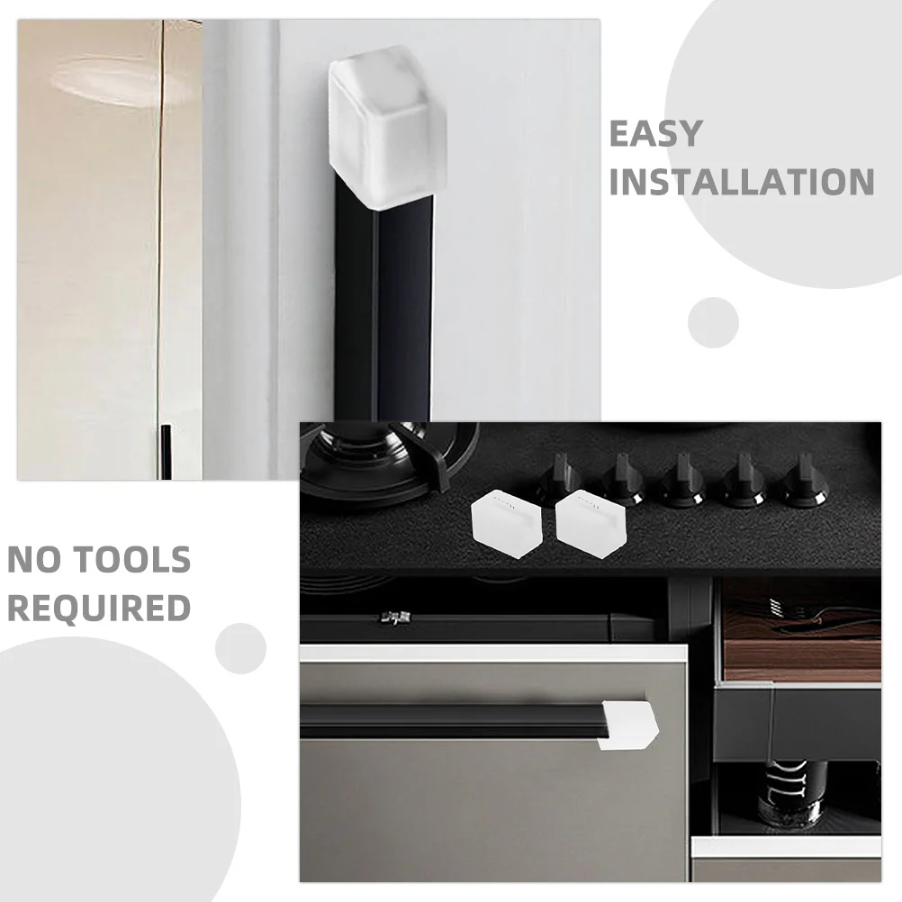 8Pcs Silicone Corner Guards Baby Safety Soft Anti-Collision Table Corner Protectors Drawer Handle Guards for Home