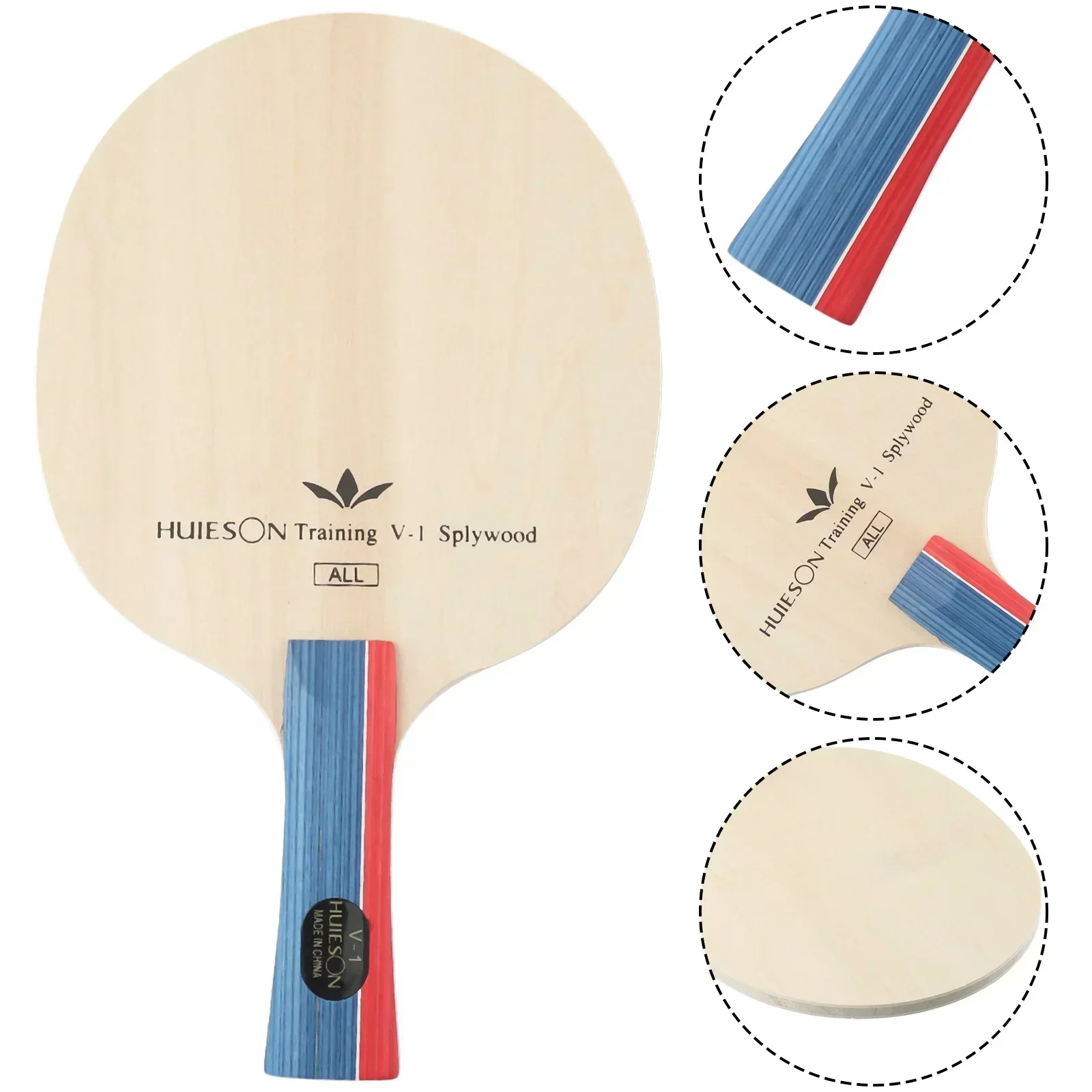 

1pc Table Tennis Racket Ping-Pong Rackets Blade 5 Layers Medium Speed Shakehand Pen-hold Grip Handle 100mm 80mm For Children