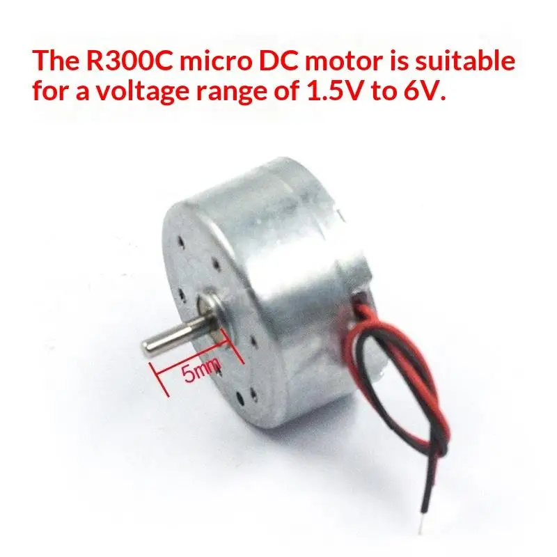 Hot Sale 1/3/5Pcs R300C Micro Motor High Speed Mini DC1.5-6V Electric Motor With Wire For Small Fan DIY Toy Electronic Project