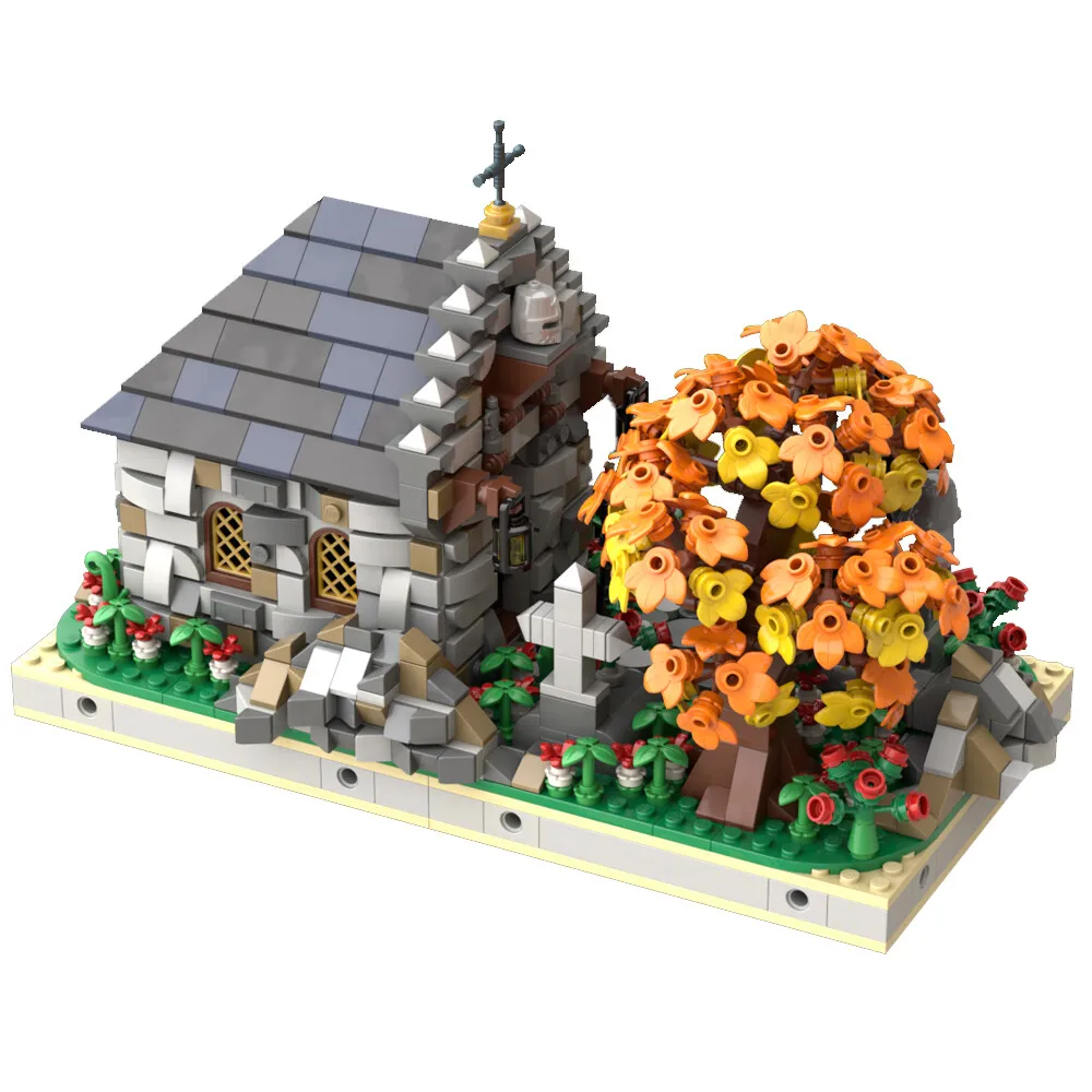 

MOC-89854 Medieval Small Cemetery with a Tomb Building Toys Set 1281 Parts