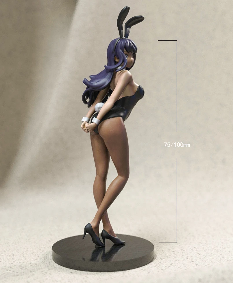 1/24 75mm 1/18 100mm Resin Model Kits Rabbit Girl Figure Unpainted No Color Sculpture 338