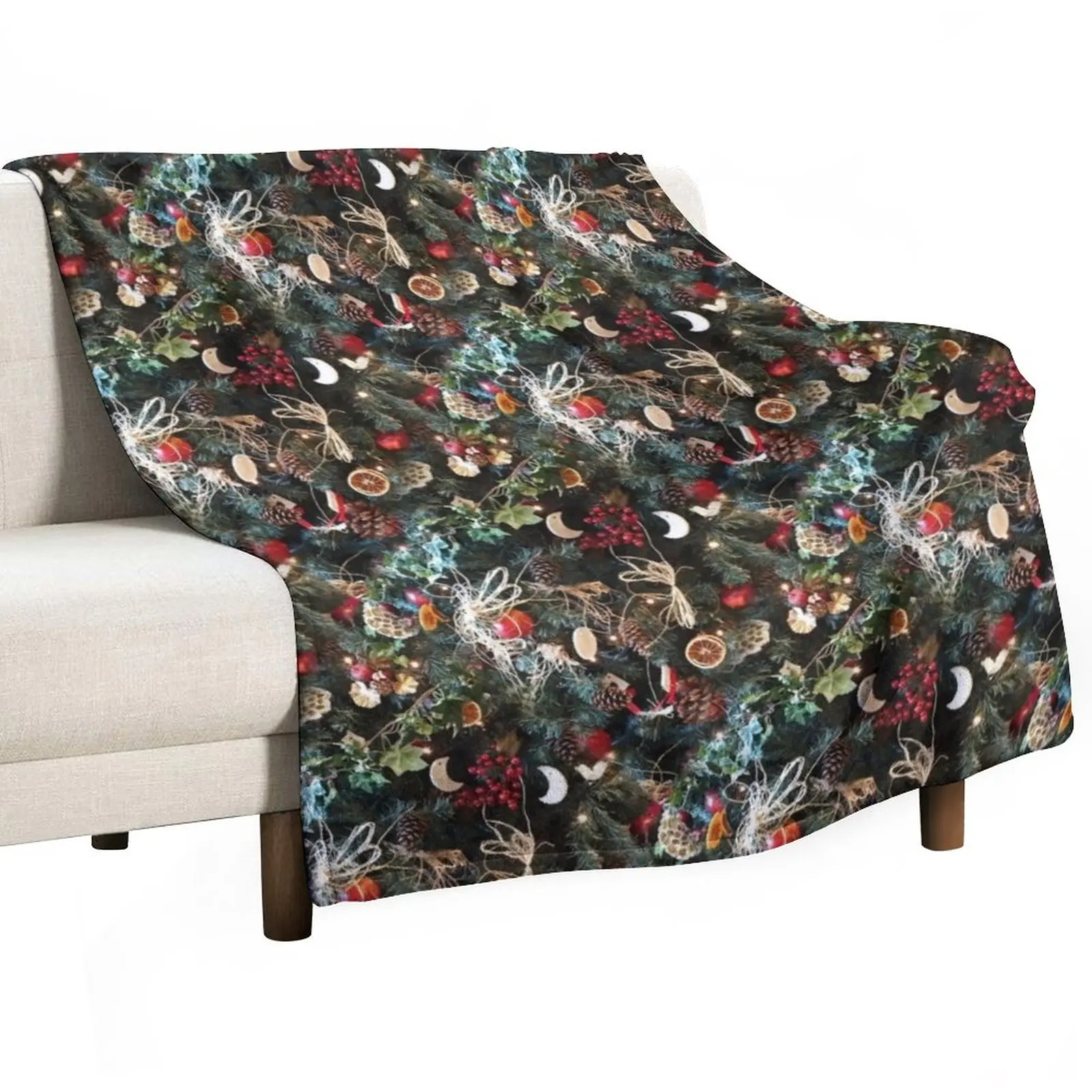 

Once upon a Christmas Tree (pattern) Throw Blanket Decorative Blankets Fluffy Shaggy Blanket Hair Blanket Blankets For Bed