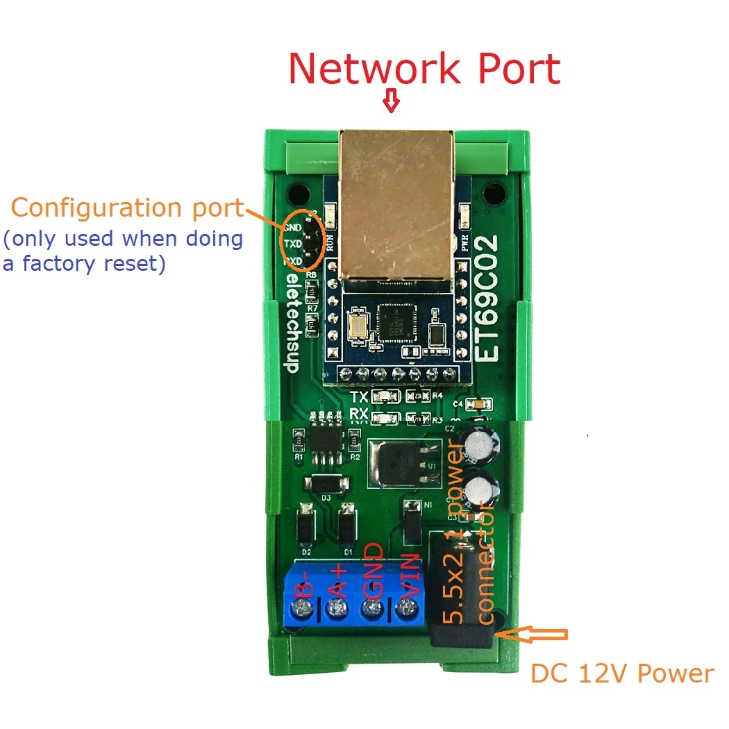 

RTU Master Slave TCP Client Server MQTT PLC Ethernet Network IP RJ45 в RS485 Bus Converter для Modbus