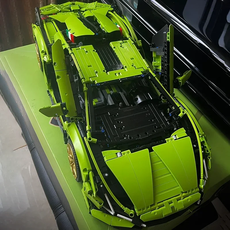 3696PCS แชมเปญ Lambo การวิเคราะห์รถ SIAN Roadster รุ่น FKP37 ชุด Fit 42115 อาคารบล็อกของเล่นเด็กคริสต์มาสของขวัญ