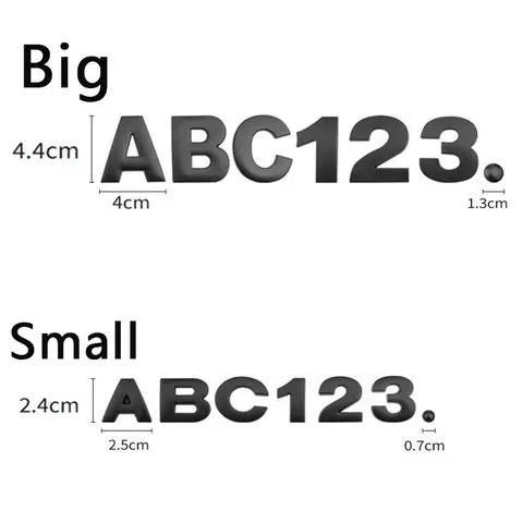 3D Metal DIY Styling Letters Word Alphabet Emblem Decals Numbers Labeling Car Sticker Rear Trunk Logo Digital Badge Accessories 10 best sales lada logo - №3