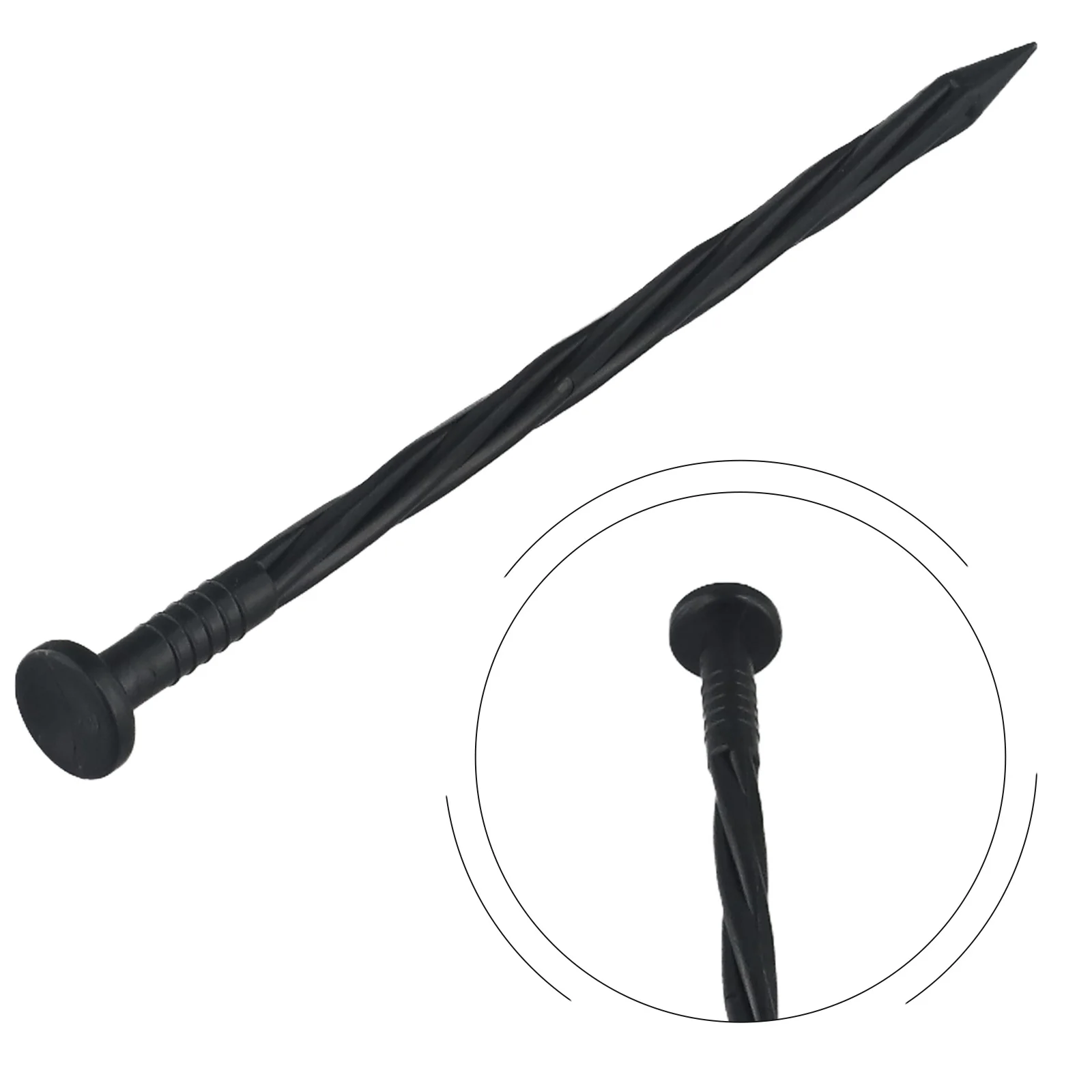Gardening Ground Nails 25 Pack for Securing Landscape Fabric and Garden Screens Weather Resistant Plastic Anchors