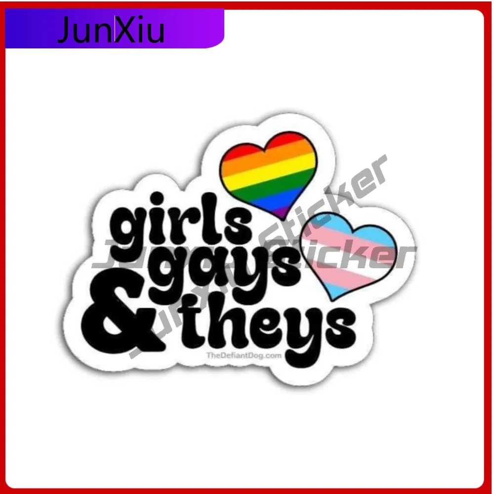 

Girls Gays Theys Pride Sticker Vinyl Decal Anti Scratch Exterior Accessories Windows Windshield Luggage Decals Car Window Sticke