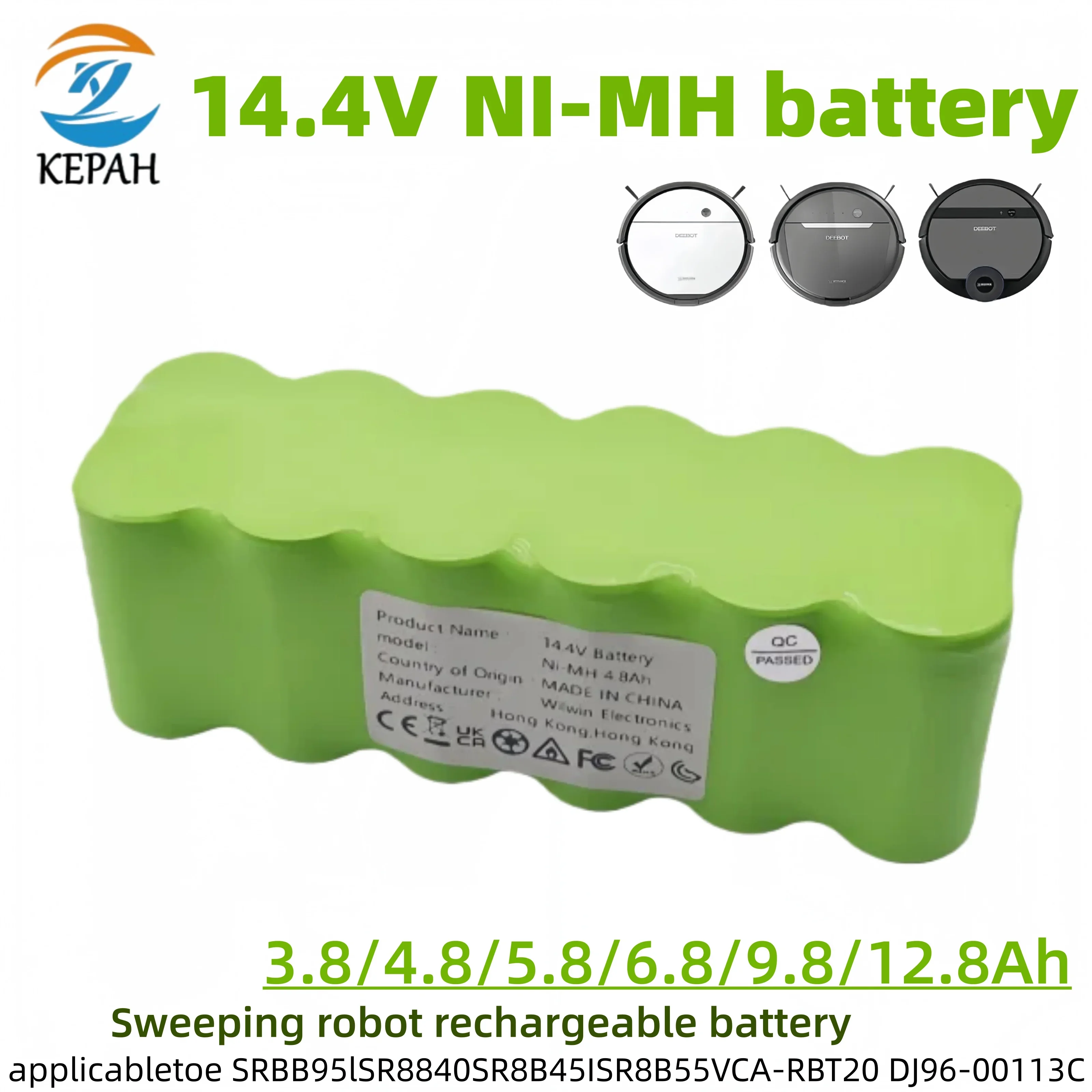 

DJ96-00113C Battery for Samsung SR8895 SR8840 SR8845 SR8855 VCA-RBT20 Vacuum Cleaner Robot 14.4V NI-MH 12800mAh Part