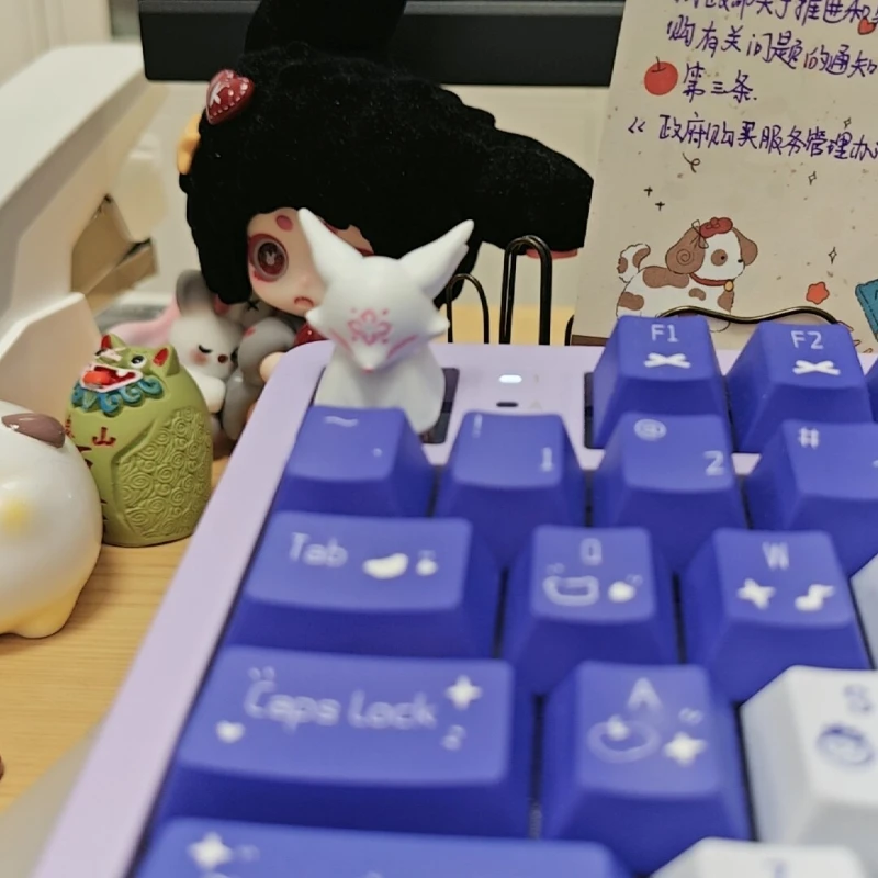 

Cute Fox Keycaps Custom Resin Material 3D Printing Kawaii Keycaps for Mechanical Keyboard Accessories ESC Gift MX Switch