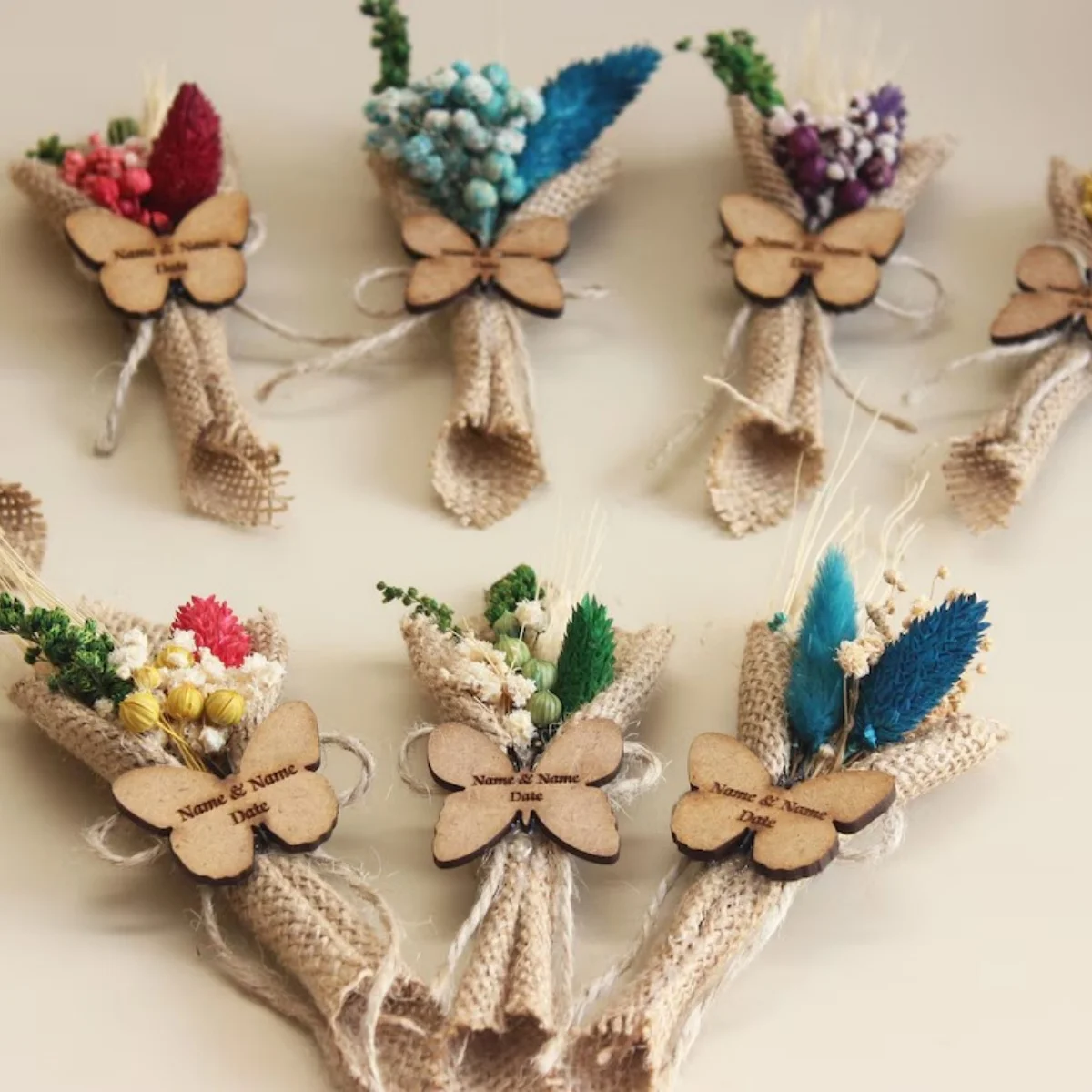 

Мини-сувениры из сушеных цветов с магнитом, сувениры для гостей