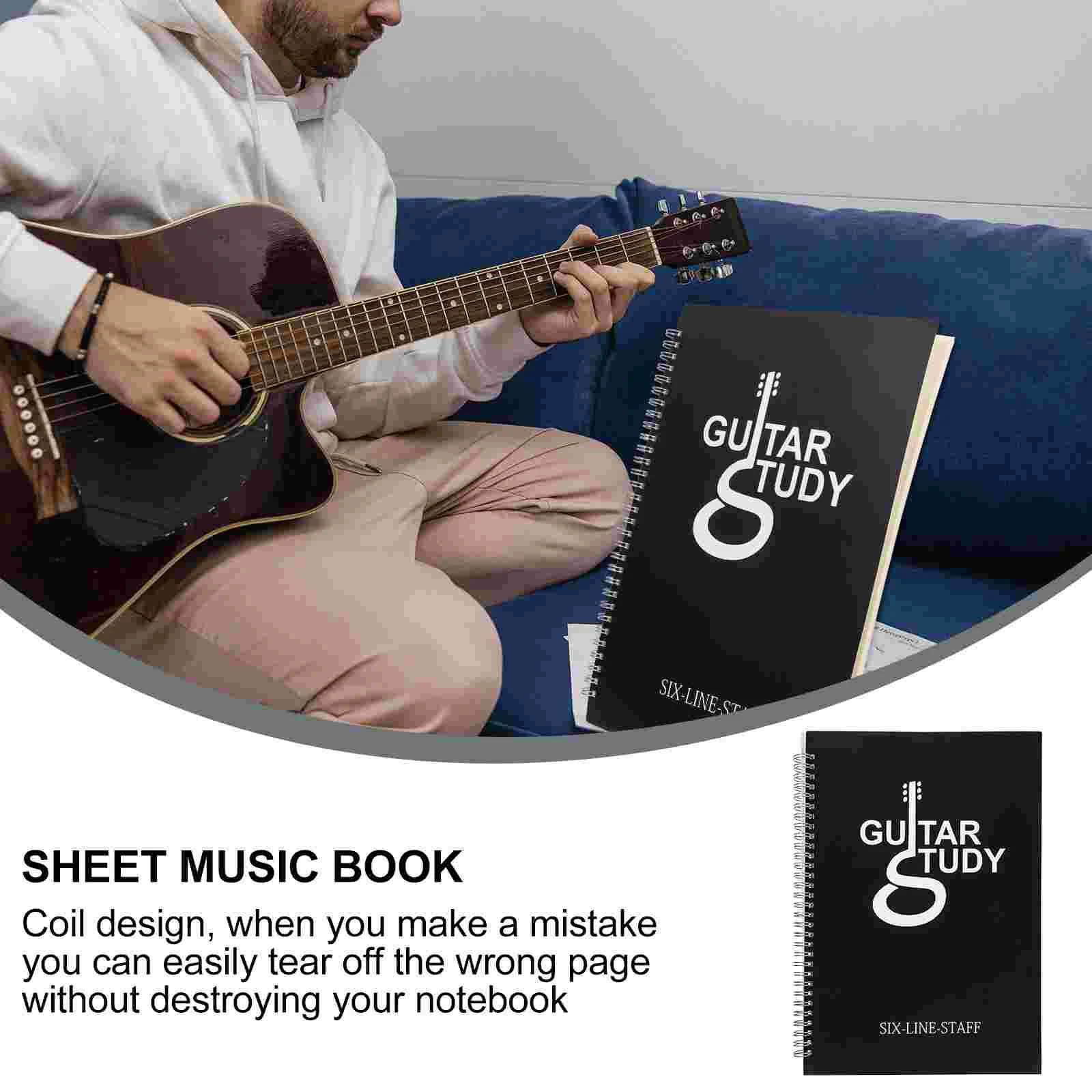 Music Gift Notebook Guitar Sheet Music Notebook Guitar Sheet Music Notebook Guitar Beginner DIY Sheet Music Book Music Gift