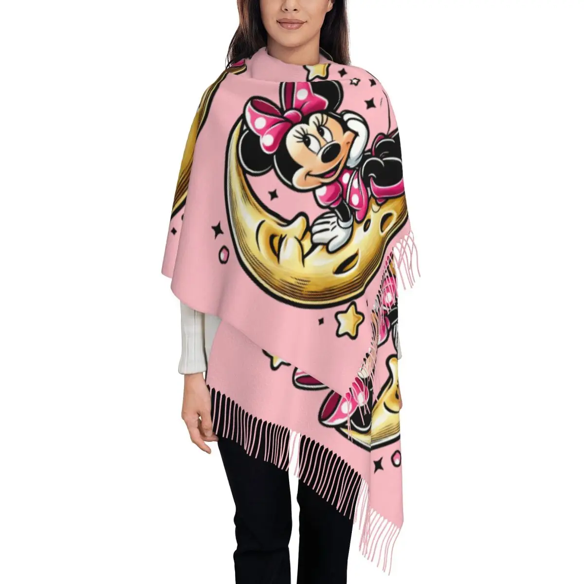 

На заказ принт Микки Маус аниме мультфильм шарф для мужчин женщин зима осень теплые шарфы шали обертывания