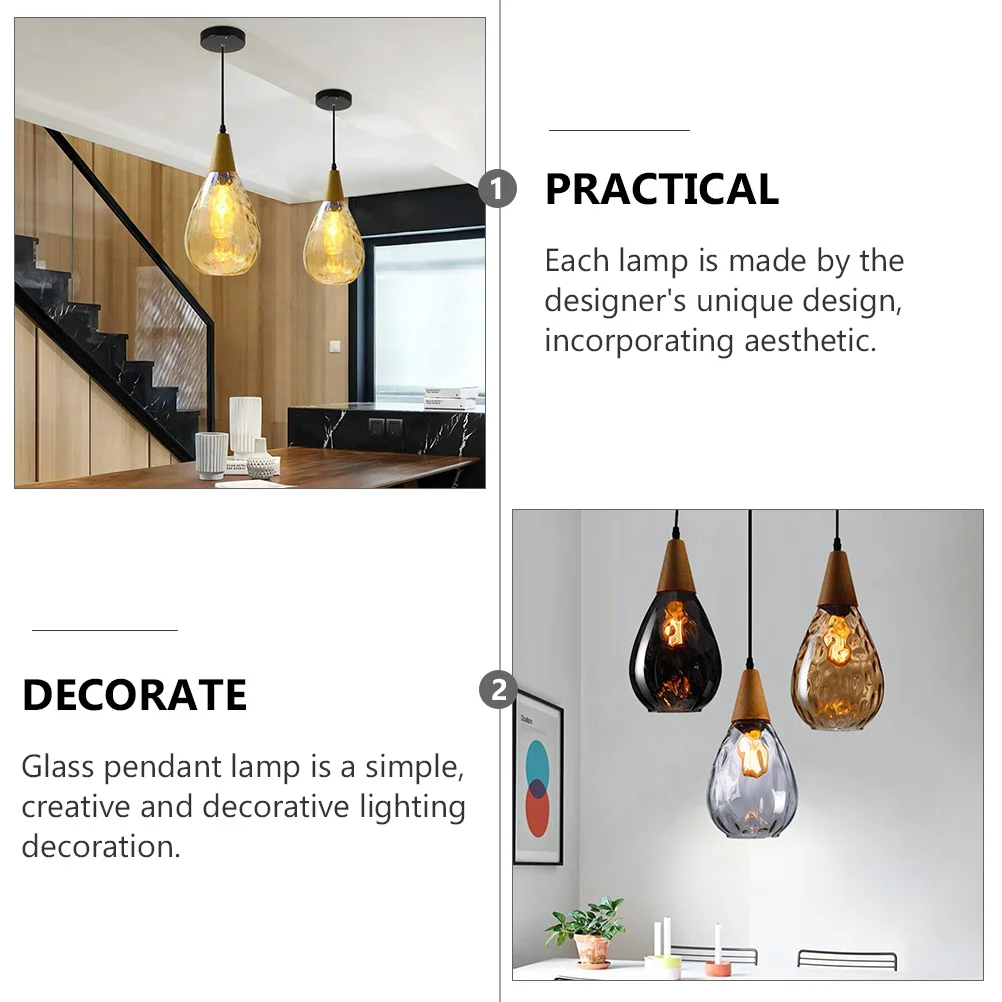 

Creative Glass Pendant Lamp Drop Shape Modern Ceiling Light for Living Room Bedroom Dining Room Decorative Suspension Lamp