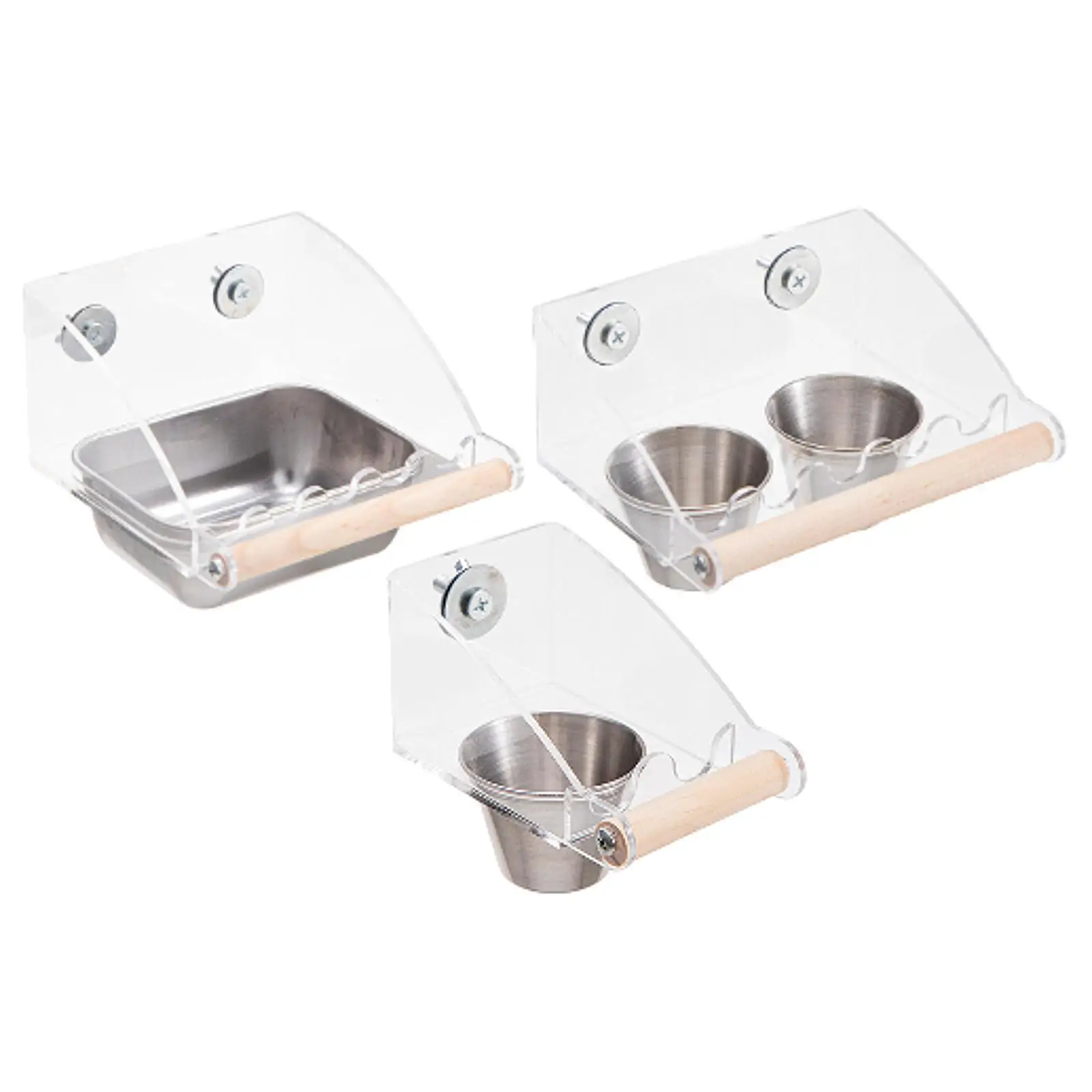 

Bird Feeder Interactive Toy Bird Cage Feeder Parrot Water Dispenser Cup for Canaries Cockatiel Small to Medium Birds Budgies