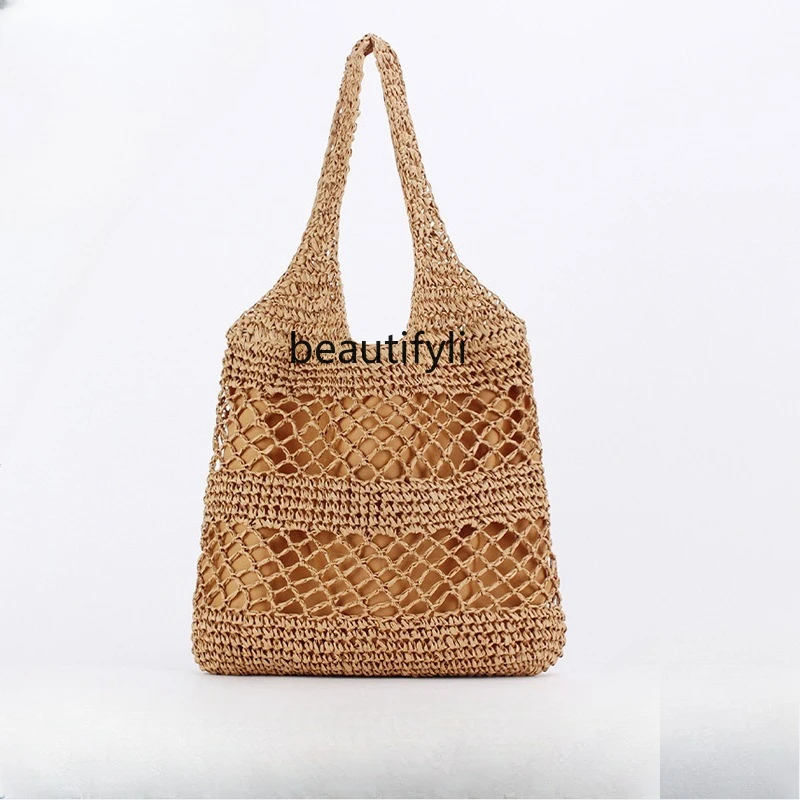 

Travel and vacation beach bag New woven tote bag Large capacity shoulder casual versatile straw bag
