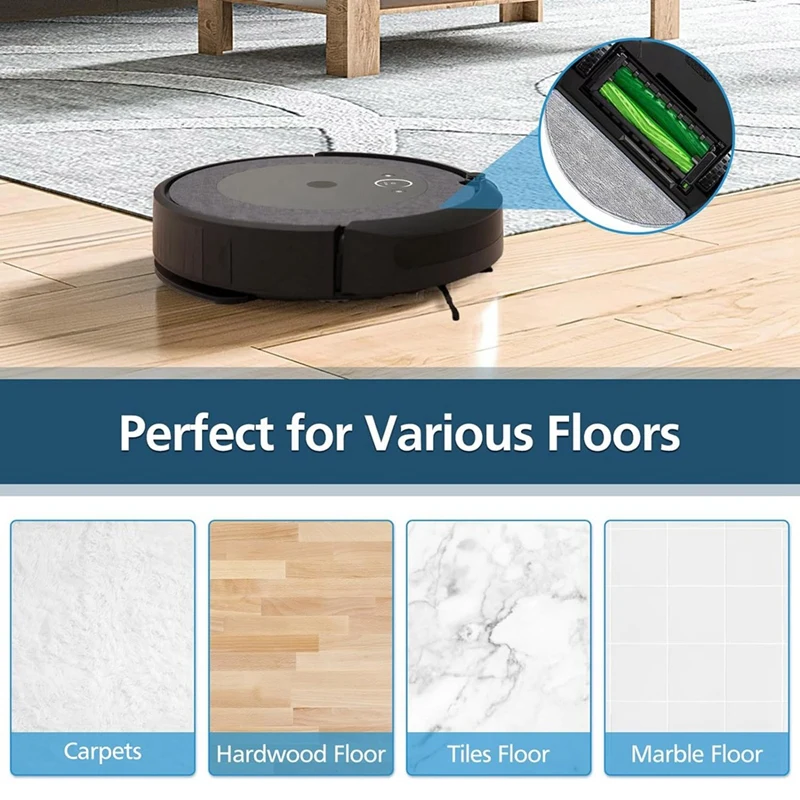 4PCS Microfiber Mop Pad Accessories For Irobot Roomba Combo I5+/ I5/ J5+/ J5 Robot Vacuum Mop Washable & Reusable