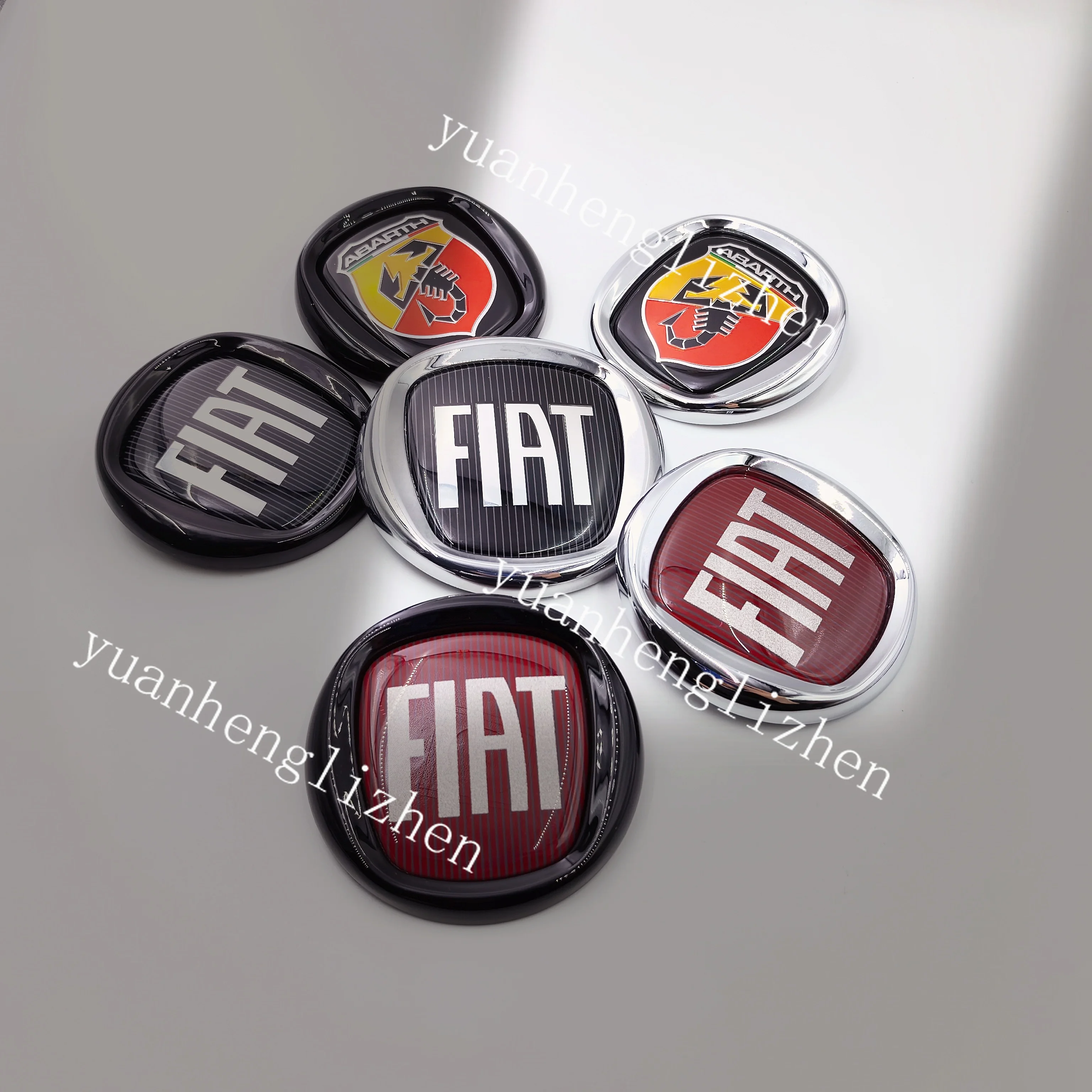 FOR FIAT Abarth 85/95/100/120mm car Emblem Car Hood Front Bonnet Grill Rear Trunk Emblem Logo Badge Sticker Decal