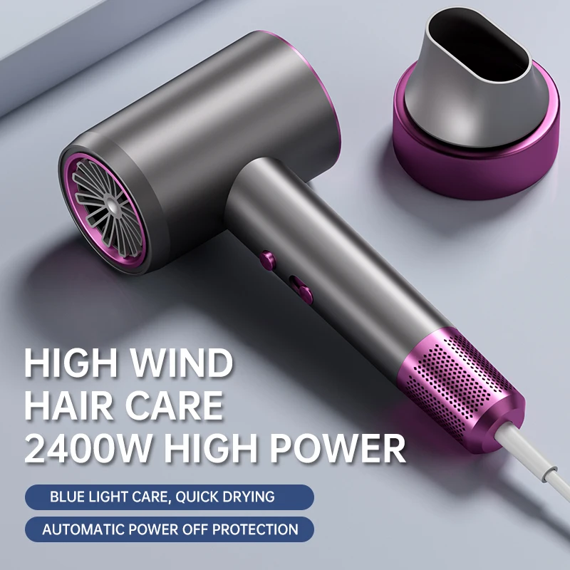 Secador de pelo de secado rápido de 110V-220V, secador de pelo Lonic negativo, cepillo de aire de viento frío y caliente, secador de pelo fuerte, herramienta de salón