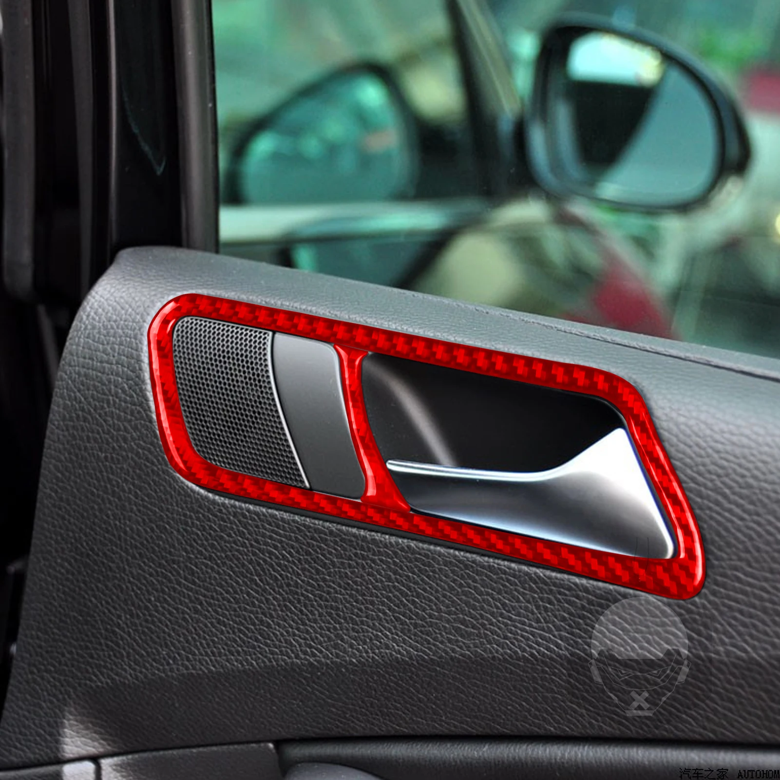 Für Volkswagen VW Passat B6 2006-2011 Auto-Zubehör Kohlefaser Innentürgriff-Verkleidung Abdeckung Innenraum Modifizierter Aufkleber