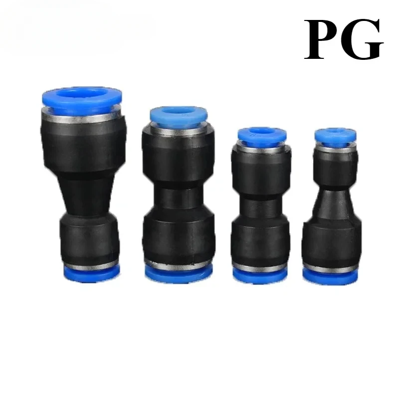 PU Pneumatic Fittings Plastic Connector PG 4mm 6mm 8mm 10/12/14mm 16mmAir water Hose Tube Push in Straight Gas Quick Connectors