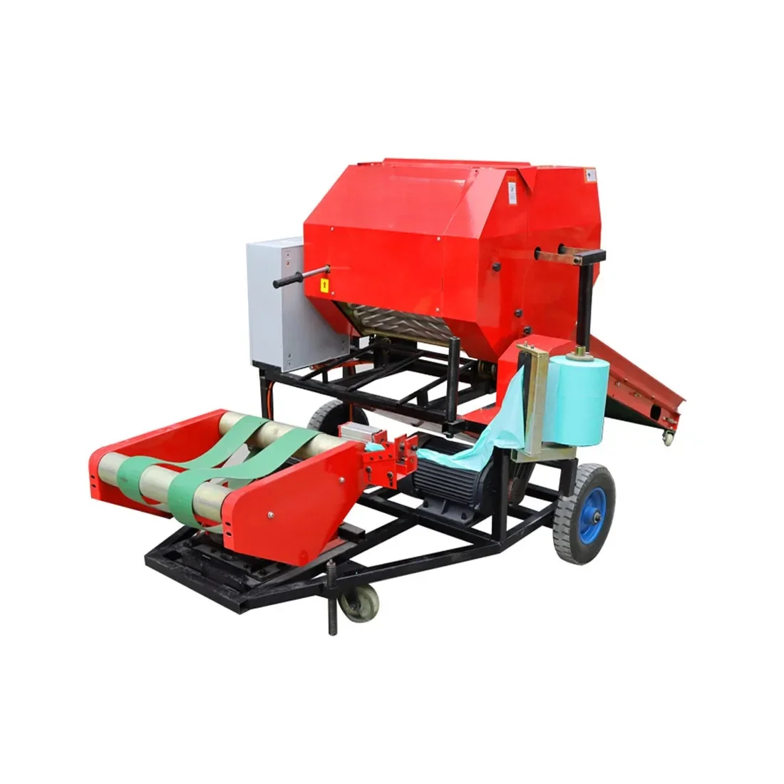 2025-Baling Wrapping Machine Silage Corn Stalk Wheat Straw Pulverizer Automatic Baler Household