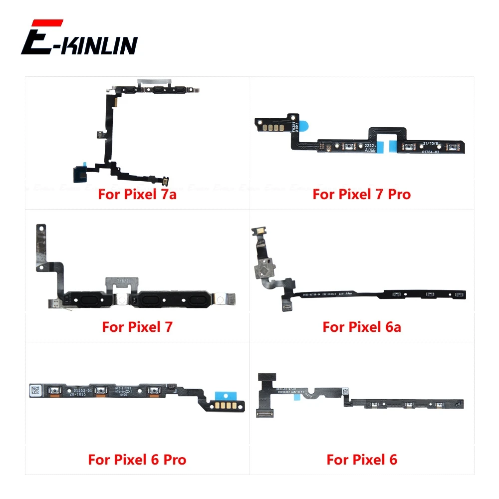 For Google Pixel 6 7 8 9 Pro XL 7a 6a 8a Power Switch On Off Key Volume Button Flex Cable Repair Parts