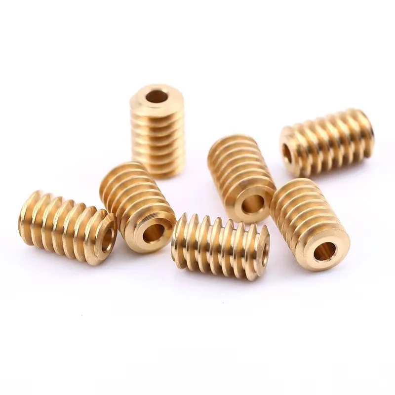 10pcs 0.5M Modulus Diameter 6mm Height 8mm 10mm 15mm Brass Single-Head Worm Gear 5°43′ /4°46′ Hole Aperture 1.98mm 2mm 1.5A