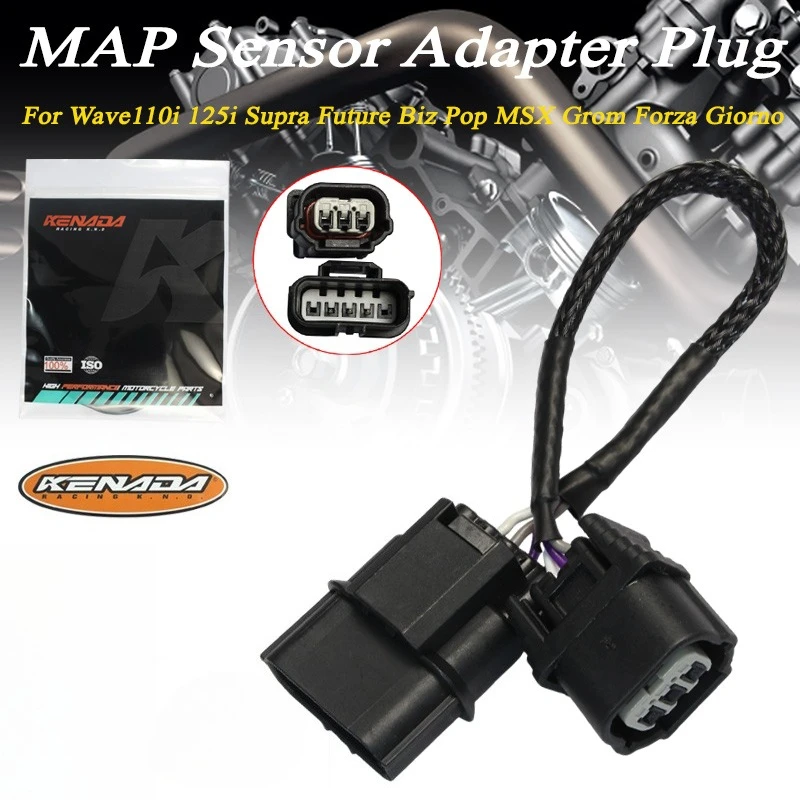 

MAP Sensor Adapter Plug 3-Pin To 5-Pin S3 To S4 Cable For Wave110i 125i Supra Future Biz Pop MSX Grom Forza Giorno