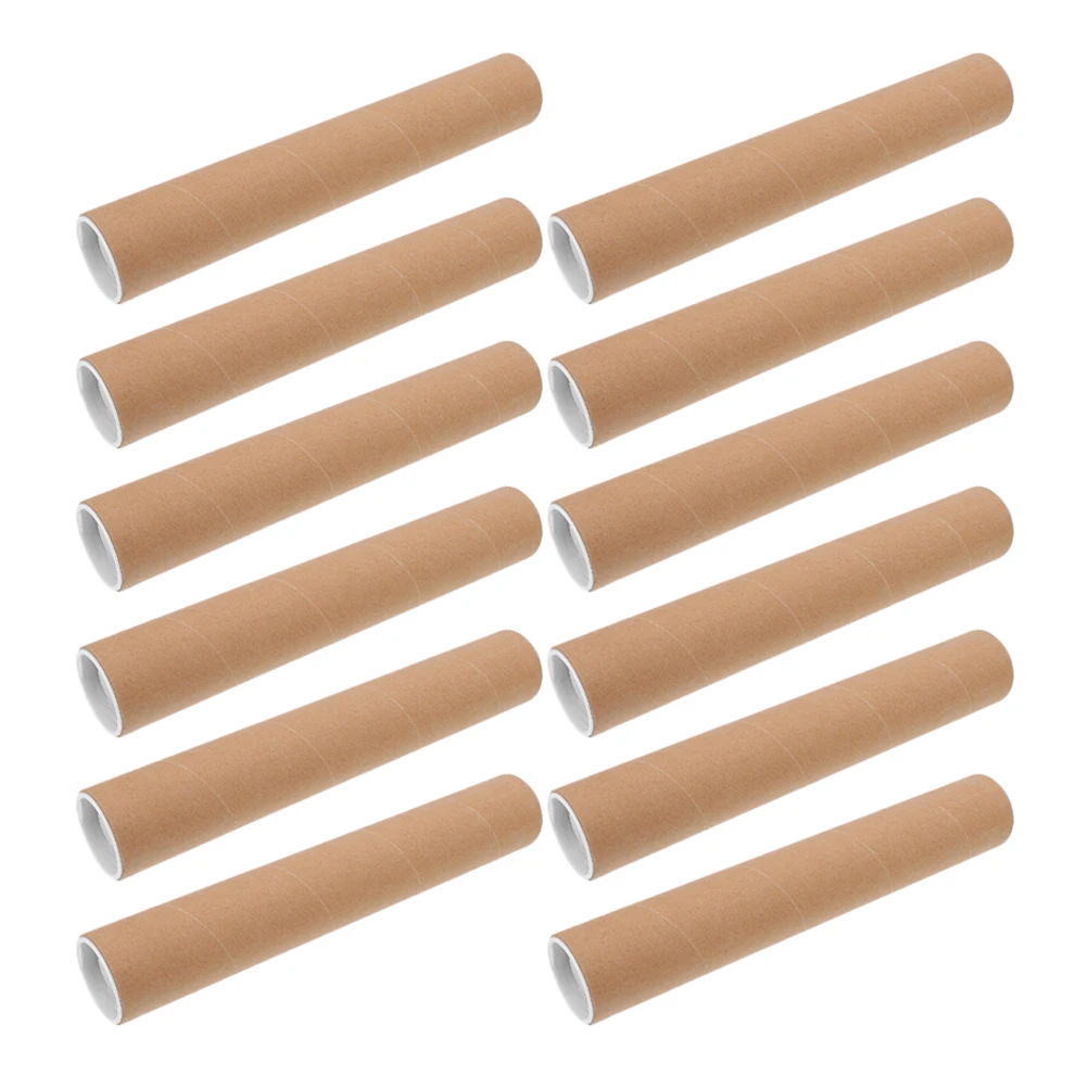 

12pcs Poster Tube Portable Paper Storage Tube For Artwork Painting Documents Reusable Mailing Case Wrapping Supply Art