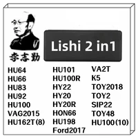 LISHI 2 en 1 HU64 HU66 HU92HU101 HU83 HU100 HU100R HY20R VA2T K5 HON66 TOY2 SIP22 TOY48 HU100(10) HY20 HU162T8 para FORD2017 2 en 1