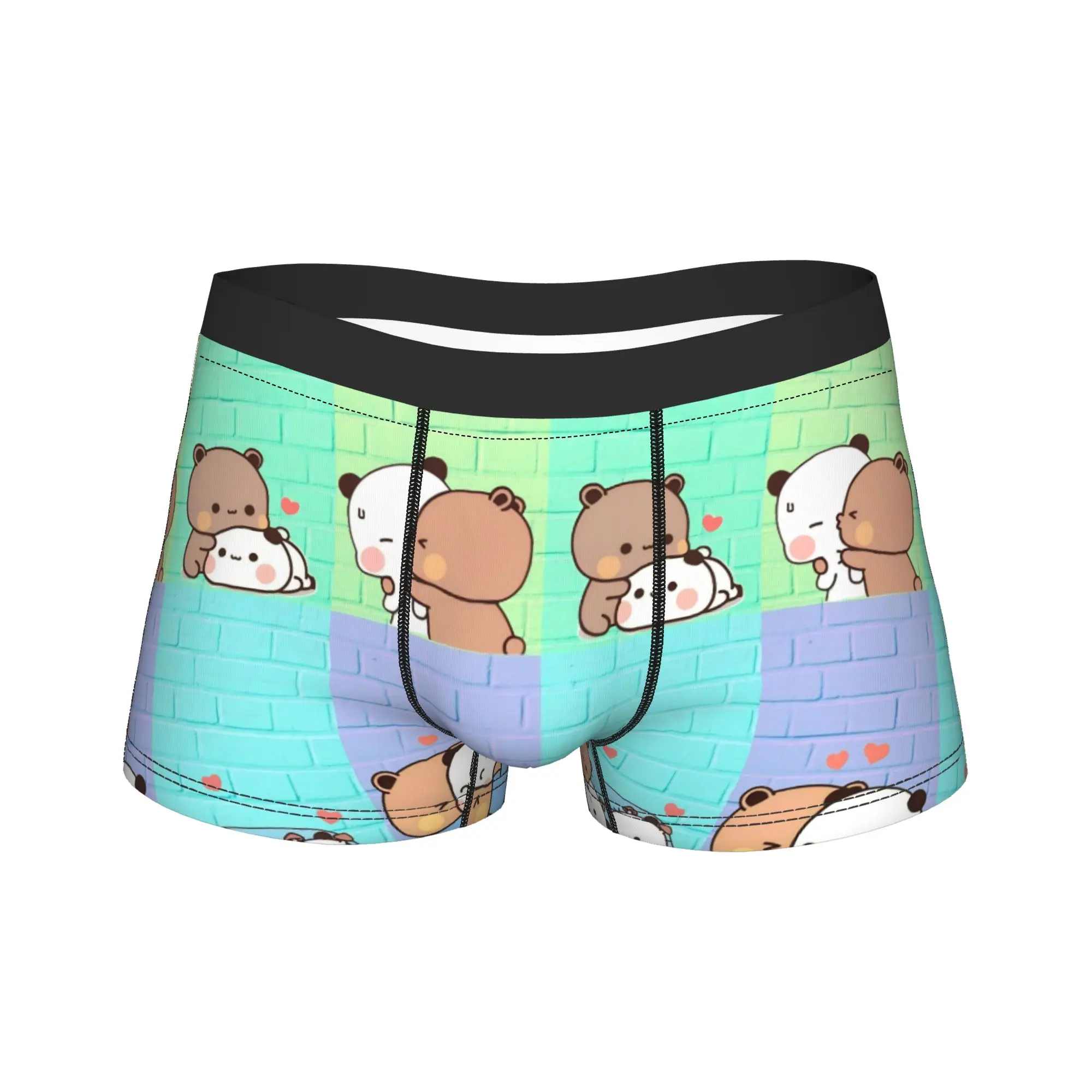 Panda Bubu Dudu Pattern Underwear  Men Underpants Printing Sexy Soft Trunk High Quality Shorts Briefs Plus Size 2XL