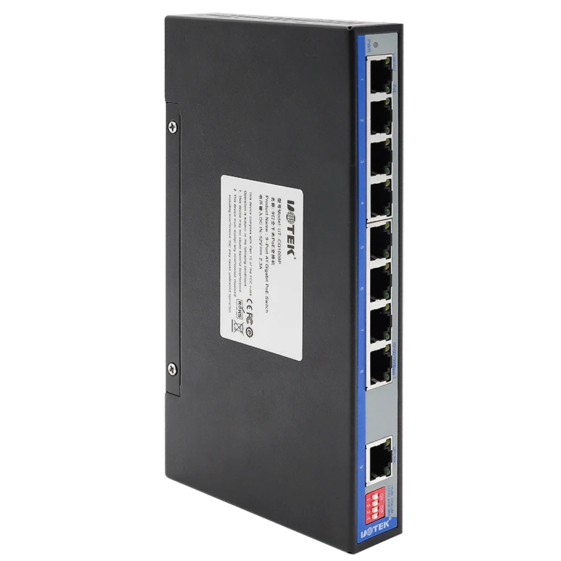 

UOTEK 9-портовый полногигабитный неуправляемый Ethernet-коммутатор POE с полной нагрузкой выход POE MAX 120 Вт Поддержка VLAN UT-CG1009P